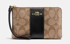 Coach Clutch, Coach New York, Coach Wristlet, Signature Canvas, Wristlet Wallet, Leather Wristlet, Small Purse, Coach Purses, Canvas Leather