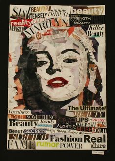 a collage of magazine covers with an image of a woman's face on it