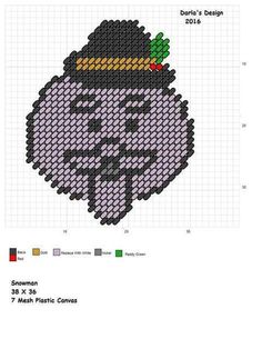 a cross stitch pattern with a cartoon character wearing a hat