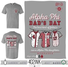 an image of a t - shirt with the words,'aloha phi dad's day'on it