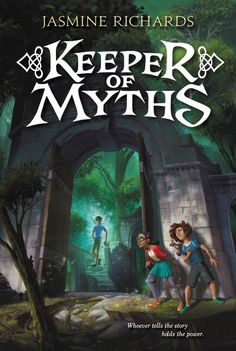 keeper of myths by jasmine richard's book cover art for the children's novel, keeper of myths