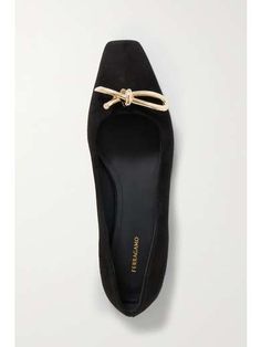 FERRAGAMO Annie bow-embellished suede ballet flats | NET-A-PORTER Elegant Suede Ballet Flats, Elegant Suede Evening Flats, Elegant Suede Flats For Evening, Elegant Evening Suede Flats, Luxury Ballet Flats With Bow, Chic Suede Ballet Flats For Work, Elegant Suede Ballet Flats With Round Toe, Suede Ballet Flats For Evening, Chic Suede Ballet Flats With Round Toe