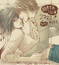 two people kissing in front of a wall with the words mata and 22 minutes written on it