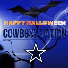 the cowboys nation is celebrating halloween with an image of a bat and stars on it