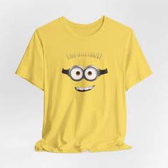 This T-Shirt featuring Jerry the minion offers a fun and playful vibe, perfect for fans of animated characters. It is versatile for everyday wear and can be worn casually or layered for a semi-formal look. Ideal for those who enjoy comfort and style. Relevant for birthdays, comic con events, or casual gatherings with friends. Product features - Made with 100% Airlume combed and ring-spun cotton - Retail fit for casual and semi-formal settings - Manufactured in a humane, sustainable way by Bella+ Minion Otto, Minion T Shirt, Kids Movie, Cute Cartoon Characters, Kid Movies, Despicable Me, Formal Looks, Funny Cartoon, Unisex Shorts