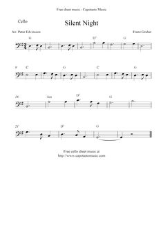 sheet music with the words silent night on it