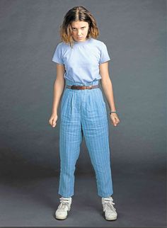 Stranger Things Outfit Ideas, Eleven Outfits, Stranger Things Clothes, Bff Stickers, Brown Jeans Outfit, 80’s Outfits, Stranger Things Halloween Costume, El Stranger Things, 1980s Outfits