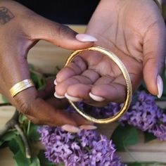 A fully rounded bangle has arrived to the site! I've been really trying to find a way to make a nice substantial bangle and I think this is it! This bangle is named after my paternal aunt, the oldest of my father's siblings, who happened to transition a few years back on my birthday. She was a stern woman who played no games, but I think that's what being the oldest does to some people, right? My Aunt Margie wasn't big on lots of jewelry, but I think she would approve of these bangles, as they a Everyday Hammered Bangle Bracelets, Everyday Hammered Bangle Bracelet, Brass Bangle Bracelet For Everyday Wear, Handmade Bangle For Everyday Use, Handmade Everyday Bangle, Everyday Hand Forged Bangle Bracelets, Everyday Hammered Cuff Bangle Bracelet, Stackable Brass Bangle Bracelets, Heirloom Bracelets For Ceremonial Occasions