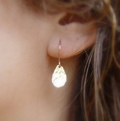 Shiny Petal Teardrop Earrings, Gold Teardrop Earring, Hammered Gold Earrings Teardrop Earrings Gold, Hammered Gold, Matching Necklaces, Wedding Earrings, Teardrop Earrings, Earrings Gold, Beautiful Earrings, Jewelry Earrings Dangle, Gold Earrings