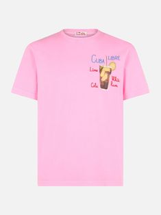 Man fluo pink cotton t-shirtCuba Libre embroiderySt. Barth embroidery on sleeveRegular fitRound necklineComposition: 100% Cotton Luxury Accessories, Luxury Shop, Pink Cotton, Accessories Branding, The Chic, Luxury Retail, Luxury Boutique, Cuba, Style Icon