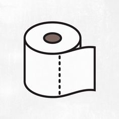 a roll of toilet paper sitting on top of a white wall