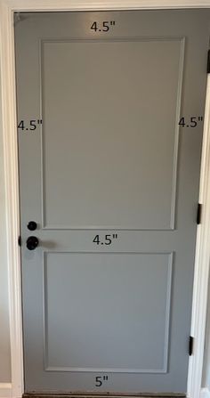 measurements for the front door to be installed in place on the wall above the doorway