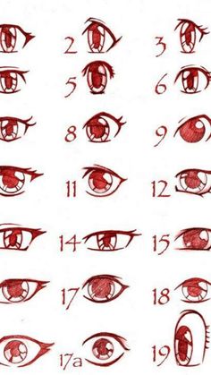 an image of different eyes and numbers