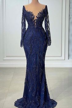 V-neck Mermaid Lace Floor-length Long Sleeve Sequined Prom Dress Prom Dress Pictures, Trendy Prom Dresses, Braut Make-up, Prom Girl, Prom Dresses With Sleeves, Gala Dresses, Glam Dresses, Luxury Style, Lace Fashion