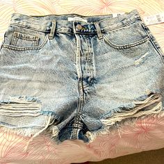 Pacsun Never Worn W Tags Size 29 Denim Shorts Summer High Rise Relaxed Fit Jeans, High Rise Washed Blue Jeans For Day Out, Washed Blue Short Jeans For Summer, Trendy High Rise Summer Jeans, Trendy High Rise Jeans For Summer, Short Washed Blue Jeans For Summer, Summer Ripped High-waisted Shorts Jeans, High Rise Washed Blue Summer Jeans, High-rise Washed Blue Summer Jeans