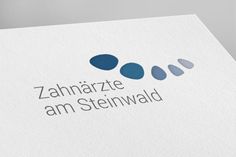 the logo for zahnarize am steinwald is shown in blue and gray