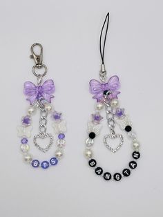 two pairs of earrings with beads and bows