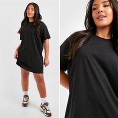 Nwt Boohoo Oversized Basic T-Shirt Dress In Black Casual, Breathable Tee Dress! A Neutral Staple For Anyone’s Closet. Not See Through And Doesn’t Cling To Your Body In Awkward Areas. Flattering And Fun! Throw On A Jean Jacket And Your Favorite Sneakers For A Trendy Look. Size: Us 16 / Uk 20 (See Sizing Image) Fabric: 100% Cotton Length: Mini / Short (Approx 27.5 Inches) Short Sleeve Oversized Fit This Garment Is Ready For The Future. The Boohoo Group Are Members Of Better Cotton. By Choosing Our Black Oversized Crew Neck T-shirt Dress, Oversized Black Crew Neck T-shirt Dress, Casual Black Streetwear Dress, Black Relaxed Fit T-shirt Dress With Short Sleeves, Black Relaxed Fit T-shirt Dress With Crew Neck, Oversized Black Dress With Crew Neck, Black Oversized Crew Neck Dress, Black Relaxed Fit Dress With Crew Neck, Boohoo Dresses