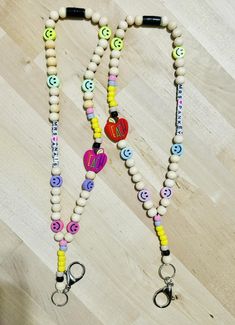 Super cute and custom named Lanyards. All made to order. Teacher Lanyard, Beaded Lanyards, Badge Holders Lanyard, Badge Holders, Lanyard, Beading, Super Cute, Birthday Gifts, Accessory Gift