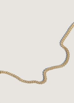 The Capri Curb Chain collection features absolute timeless classics—then, now, always.Complete the look with our Marquise Diamond Necklace. This is our thinnest Capri Curb Chain necklace. If you're looking for something slightly thicker, shop the 2.8mm Capri Curb Chain Necklace I. Features a lobster clasp for secure closure. 14k solid gold—always Non-hollow Average weight: 7.8g Width: 2.5mm We offer custom sizes upon request. You can add a custom necklace size to your cart HERE. Please note that Marquise Diamond Necklace, Fall Rings, Curb Chain Necklace, Figaro Chains, Broken Chain, Teardrop Necklace, Domed Ring, Necklace Size, Tennis Bracelet Diamond