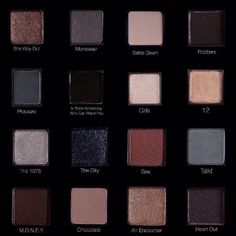 1975 Songs, Night Luxe Aesthetic, The 1975 Songs, Night Luxe, Luxe Aesthetic, Dark Makeup, Eyeshadow Pallets, The 1975, Makeup Palette