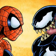 an image of a spider - man and his friend