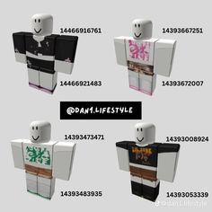 four different types of papercrafts with faces and numbers on the front, side, and back sides