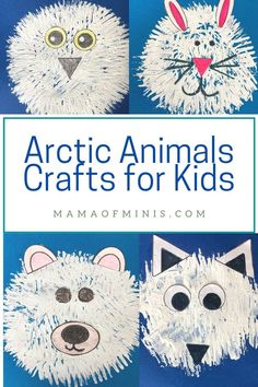 Arctic Animals Crafts for Kids Attic Animals Preschool Activities, Attic Animals Preschool, Attic Animals, Arctic Animal Crafts, Owl Crafts Preschool, Arctic Fox Art, Owl Preschool, Snowy Owl Craft