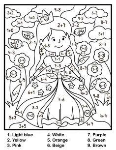 the color by number coloring page for kids