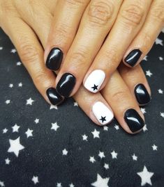 One little star... Nail Theory, Music Nails, Queer Style, Pedicure Nail Designs, Teal Nails, Short Gel Nails, Summery Nails, Gray Nails, Black Nail Designs