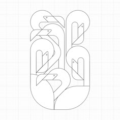 the letter b is made up of lines and shapes