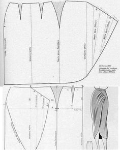 the front and back view of a dress pattern