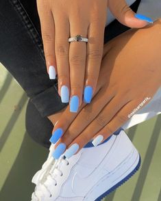 May 10, 2021 - Shop our hot deals including our lipsticks, nail polishes and more cosmetic products UP to 30% OFF.  Shop it now Teen Nails, Blue Acrylic Nails, Summery Nails, Casual Nails, Tapeta Pro Iphone