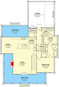 the first floor plan for this house