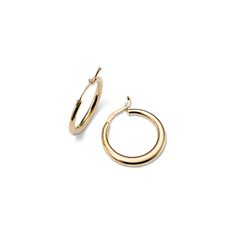 These stylish hoop earrings increase in size towards the center for the perfect mix of trendy and classic. They’re crafted in warm 14-karat yellow gold and feature a secure lever back for worry-free daily wear. Classic Yellow Gold Lever Back Earrings, Classic Yellow Gold Jewelry With Lever Back, Formal Small Hoop Huggie Earrings With Lever Back, Timeless Yellow Gold Hypoallergenic Hoop Earrings, Formal Huggie Earrings With Lever Back, Classic Yellow Gold Earrings With Lever Back, Timeless Hypoallergenic Yellow Gold Hoop Earrings, Small Hoop Yellow Gold Classic Earrings, Classic Small Hoop Earrings In Yellow Gold