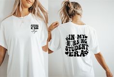 "In My Nursing Student Era T-Shirt, Personalized Future Nurse T Shirt, Nursing School Shirt, Future Nursing Shirt, Gift For Nurse  HOW TO ORDER 1. Carefully review all product images. 2. Choose your preferred comfort colors t-shirt color. 3. Select the correct t-shirt size. 4. Click \"ADD TO CART.\" If you'd like to add multiple items, simply return to select additional colors and sizes, and repeat the process. 5. When you're ready, click \"Proceed to Checkout\" to finalize your order. PRODUCT D Student Nurse Shirts, Nursing Student Shirt, Nursing Student Shirts, Nursing School Shirt, Nursing School Shirts, Nursing Shirt, Nursing Student