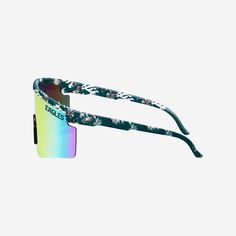 You've got it made in these shades. Kick back, relax, and support your squad in style with the Philadelphia Eagles Floral Large Frame Sunglasses. Features Shield sunglasses with gradient lenses, the perfect look for every sunny day Floral, team-colored design on rim and temples so you can rep the team in style Printed wordmark team name display on upper corners of lens, in case there were any doubts where your allegiances lie Comfortable nose pad to keep you comfy on those extended afternoons ou Cool Sunglasses With Gradient Lenses For Streetwear, Multicolor Shield Sunglasses For Sports With Tinted Lenses, Multicolor Tinted Shield Sunglasses For Sports, Sporty Multicolor Sunglasses With Uv Protection, Summer Sports Sunglasses With Gradient Lenses, Sporty Multicolor Anti-reflective Sunglasses, Multicolor Tinted Sports Sunglasses, Multicolor Mirrored Shield Sunglasses For Outdoor, Trendy Sports Sunglasses With Gradient Lenses