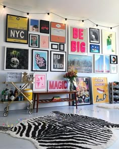 Modern Mosaic art, Mosaic Murals, Mosaic Designs Zebra Rug, Teenage Girl Room, Teen Girl Room Decor, Teen Girl Room, Bright Walls, Eclectic Living Room, Home Decor Signs