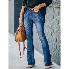 Season:Spring   Fall; Fabric:Denim; Gender:Women's; Style:Fashion,Streetwear; Elasticity:Micro-elastic; Occasion:Street,Outdoor; Fit Type:Regular Fit; Function:Soft,Comfy,Comfortable; Waistline:High Waist; Pattern:Plain; Design:Pocket; Pants Type:Jeans,Jeggings; Front page:FF; Listing Date:10/12/2024; Production mode:External produce; Pants Length:Full Length Blue Jeggings For Fall, Full-length Denim Jeggings For Fall, Full Length Denim Jeggings For Fall, Blue Non-stretch Jeggings For Fall, Jeans Women High Waist, Washed Denim Pants, Womens Flare Jeans, 2 Piece Skirt Set, Ankle Length Jeans