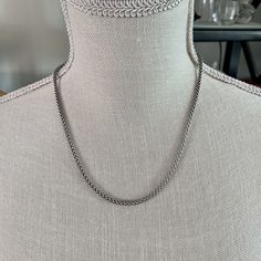 "This is a sturdy 19\" Sterling Silver MILOR 3mm Rounded Box Chain Necklace. Very well made. Approx. 19\" Long Approx. 7.3 grams Chain is Approx. 3mm REF: \"19\" 3mm Milor Popcorn Chain\" ONLY" Everyday Silver Chain Necklace, Star Box, Box Chain Necklace, Mookaite Jasper, Oval Pendant, Cord Necklace, Leather Necklace, Box Chain, Leather Cord