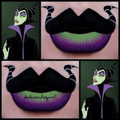 Hummm... Malévola! Uauuu... Maleficent Makeup, Disney Inspired Makeup, Make Up Inspiration, Disney Makeup, Idee Cosplay, Maquillage Halloween