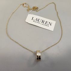 Nwt Ralph Lauren Gold-Tone Script Logo Ring Pendant Necklace. Never Worn. No Returns. Item Is As Described/Shown. ***Extremely Cheap/Low-Ball Offers Will Be Ignored*** Product Details: Brass; Zinc Adjustable 16-19"L; Pendant: 0.64"L Lobster Clasp Closure Please Message Me With Any Questions Prior To Check Out. Thanks! Ralph Lauren Jewelry, Script Logo, Ring Pendant, Ring Pendant Necklace, Womens Jewelry Necklace, Lobster Clasp, Gold Tones, Jewelry Necklaces, Ralph Lauren