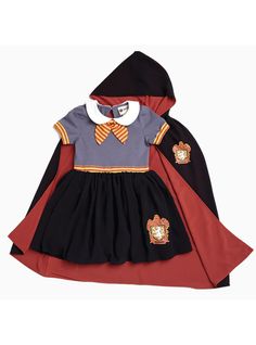 Harry Potter™ – Taylor Joelle Gryffindor Dress, Yule Ball Dress, Harry Potter Pets, Chiffon Cape, Dress Trims, Black Crewneck Sweatshirt, Tropical Dress, Black Crewneck, Cape Dress