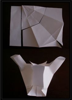 two pieces of paper are cut into squares