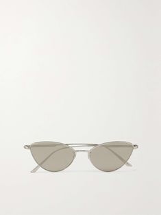 OLIVER PEOPLES + Khaite 1998C cat-eye silver-tone sunglasses Oliver Peoples, Fall Shopping, Net A Porter, Women Collection, Cat Eye, Luxury Design, Porter, Silver Tone, Sunglasses