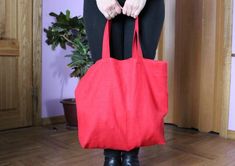 Handmade linen tote bag for shopping, travel, picnics or beach. Bag is made from Lithuanian 100% linen fabric, red color.Approx Size:16,9 inch (43 cm) high18,1 inch (46 cm) width19,75 inch (50 cm) length of straps.More colors: https://www.etsy.com/shop/Reska?section_id=13454760&ref=shopsection_leftnav_7WASHING INSTRUCTIONS: Hand wash is preferred, but also a gentle machine wash can be used. If you wish to use a washing machine, please only use the wool cycle at no more than 30-40°C. Do not bleac Linen Tote Bag, Fabric Red, Red Bag, Fox Pattern, Big Bag, Linen Bag, Linen Towels, Shopping Travel, Big Bags