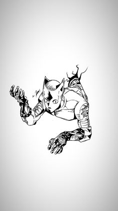 Wallpaperjojo Jjba Black And White, Killer Queen Jojo Wallpaper, Jojo Black And White, Jojo Poster, Jojo Doodles, Jojo Manga Panels, Killer Queen Jojo