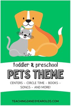 a book cover for toddler and preschool pets theme