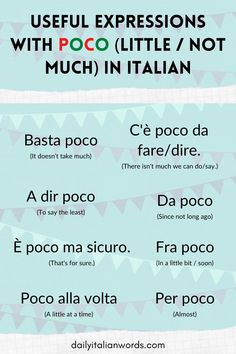 the different types of words that are used in an english speaking language, including italian and spanish