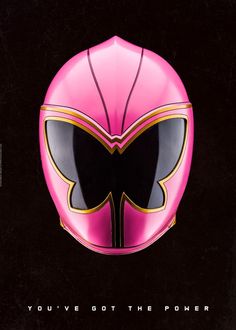 a pink helmet with the words you've got the power on it